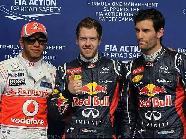 Lewis Hamilton, Sebastian Vettel, Mark Webber Titel-Bild zur News: Lewis Hamilton, Sebastian Vettel, Mark Webber