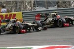 Kimi Räikkönen (Lotus) und Romain Grosjean (Lotus) 