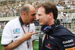 Christian Horner (Teamchef) mit Peter Sauber