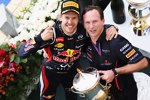 Sebastian Vettel (Red Bull) Christian Horner (Teamchef) 