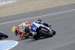 Ben Spies vor Valentino Rossi 