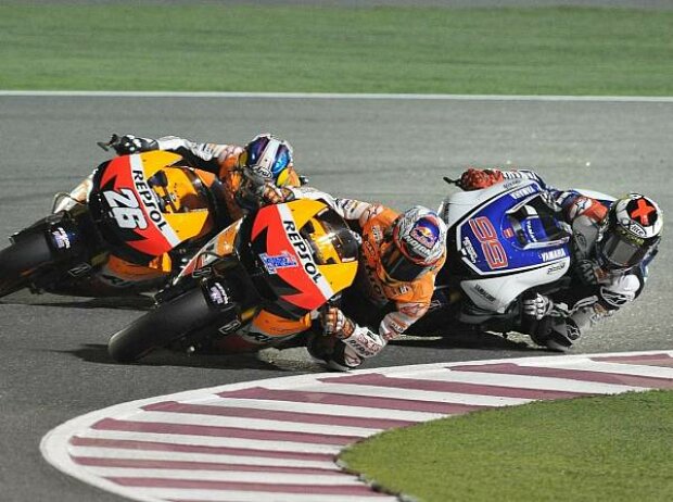 Jorge Lorenzo, Daniel Pedrosa, Casey Stoner Jorge Lorenzo, Daniel Pedrosa, Casey Stoner
