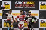 Sylvain Guintoli, Jonathan Rea und Eugene Laverty 