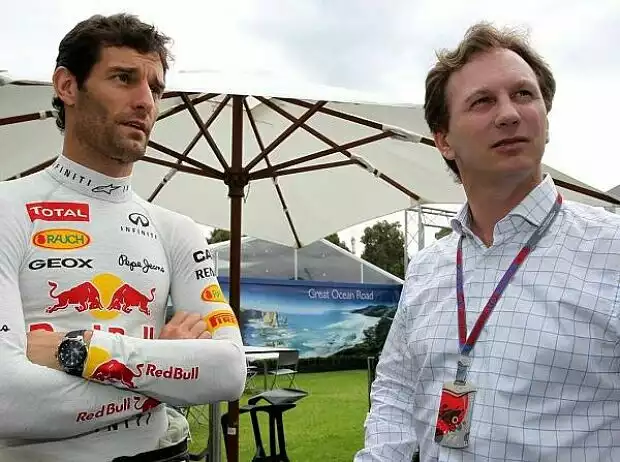 Titel-Bild zur News: Mark Webber, Christian Horner (Teamchef)