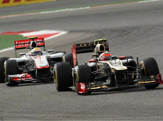 Titel-Bild zur News: Romain Grosjean, Lewis Hamilton