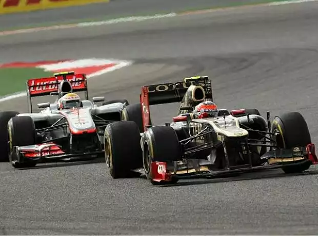Romain Grosjean, Lewis Hamilton Titel-Bild zur News: Romain Grosjean, Lewis Hamilton