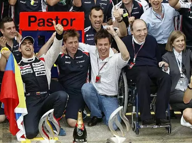 Pastor Maldonado, Toto Wolff und Frank Williams Titel-Bild zur News: Pastor Maldonado, Toto Wolff und Frank Williams