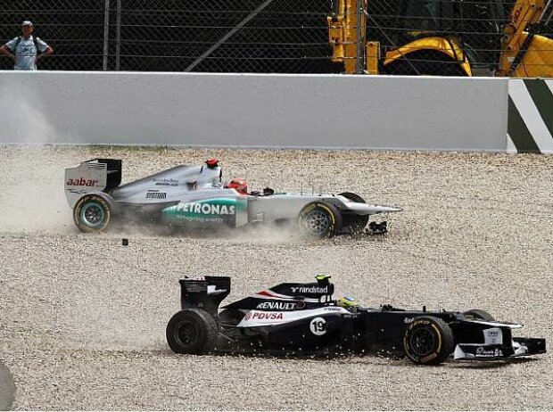 Michael Schumacher und Bruno Senna Michael Schumacher und Bruno Senna