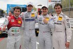 Mike Rockenfeller (Phoenix-Audi), Christian Vietoris, Gary Paffett (HWA-Mercedes) und Bruno Spengler (Schnitzer)
