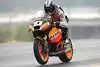 Bild zum Inhalt: Marquez im nassen Warmup knapp vor Lüthi