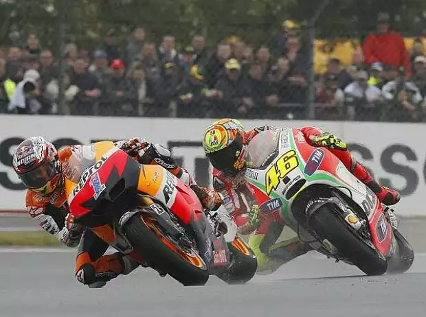 Casey Stoner; Valentino Rossi Titel-Bild zur News: Casey Stoner; Valentino Rossi
