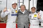 Christian Vietoris (HWA-Mercedes), Norbert Haug (Mercedes-Motorsportchef) und Gary Paffett 