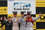 Bruno Spengler (Schnitzer), Gary Paffett und Mike Rockenfeller (Phoenix-Audi) 