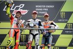 Valentino Rossi, Jorge Lorenzo und Casey Stoner 