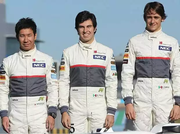 Kamui Kobayashi, Sergio Perez und Esteban Gutierrez Titel-Bild zur News: Kamui Kobayashi, Sergio Perez und Esteban Gutierrez