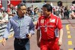 Hiroshi Yasukawa (Motorsportdirektor Bridgestone) und sein ehemaliger Kollege Hirohide Hamashima (Ferrari)