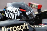 Kimi Räikkönen (Lotus) fährt in Monte Carlo mit einem ganz besonderem Helm - mit dem Namen von James Hunt, dem Draufgänger der guten alten Zeit...