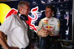 Sebastian Vettel (Red Bull) und Helmut Marko (Red-Bull-Motorsportchef) 