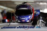 Der Helm von Jimmie Johnson in patriotischen Farben