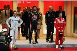 Nico Rosberg (Mercedes), Mark Webber (Red Bull) und Fernando Alonso (Ferrari) 