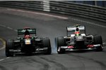 Heikki Kovalainen (Caterham) und Sergio Perez (Sauber) 