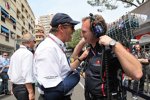 Nigel Mansell und Christian Horner (Red-Bull-Teamchef) 