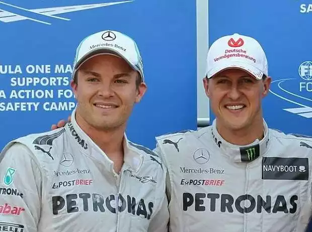 Titel-Bild zur News: Nico Rosberg, Michael Schumacher, Mark Webber