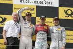Martin Tomczyk (RMG), Edoardo Mortara (Rosberg-Audi) und Gary Paffett (HWA-Mercedes) 