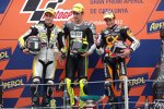 Thomas Lüthi, Andrea Iannone und Marc Marquez 