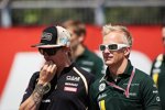 Finnen unter sich: Heikki Kovalainen (Caterham) und Kimi Räikkönen (Lotus) 