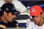 Mark Webber (Red Bull) und Jenson Button (McLaren) 
