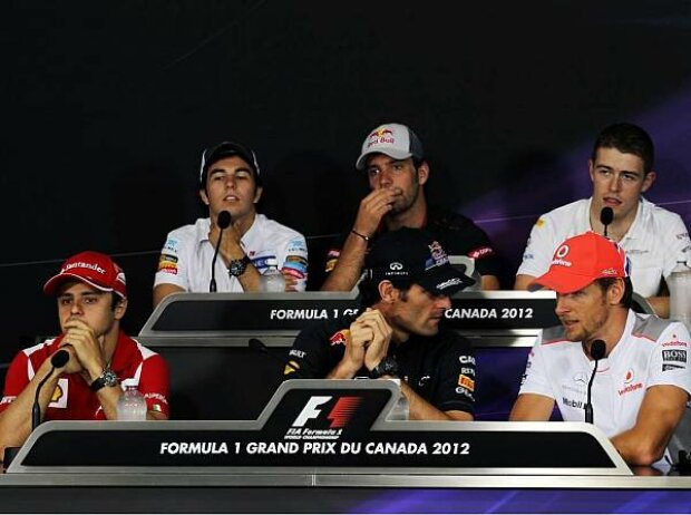 Titel-Bild zur News: Jenson Button, Mark Webber, Felipe Massa, Paul di Resta, Jean-Eric Vergne, Sergio Perez