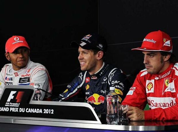 Titel-Bild zur News: Lewis Hamilton, Sebastian Vettel, Fernando Alonso