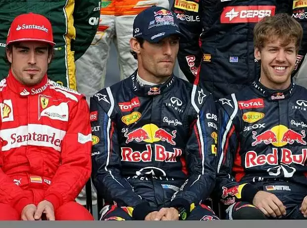 Fernando Alonso, Mark Webber, Sebastian Vettel Titel-Bild zur News: Fernando Alonso, Mark Webber, Sebastian Vettel
