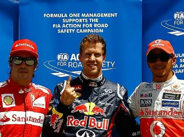 Titel-Bild zur News: Sebastian Vettel, Lewis Hamilton, Fernando Alonso