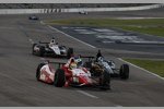 Justin Wilson (Dale Coyne), Dario Franchitti (Ganassi) und Will Power (Penske)