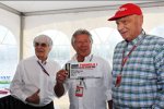 Bernie Ecclestone, Mario Andretti und Niki Lauda