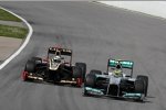 Nico Rosberg (Mercedes) und Kimi Räikkönen (Lotus) 