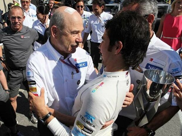 Peter Sauber und Sergio Perez Peter Sauber und Sergio Perez