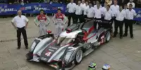 Mike Rockenfeller, Marco Bonanomi, Wolfgang Ullrich (Audi Sportchef)
