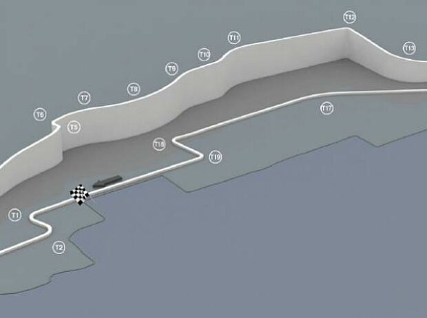 Streckenskizze des New-York-Grand-Prix Streckenskizze des New-York-Grand-Prix