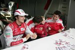 Marco Bonanomi, Oliver Jarvis und Mike Rockenfeller (Phoenix-Audi) 