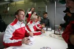 Allan McNish (Audi Sport), Rinaldo Capello (Audi Sport) und Tom Kristensen (Audi Sport) 
