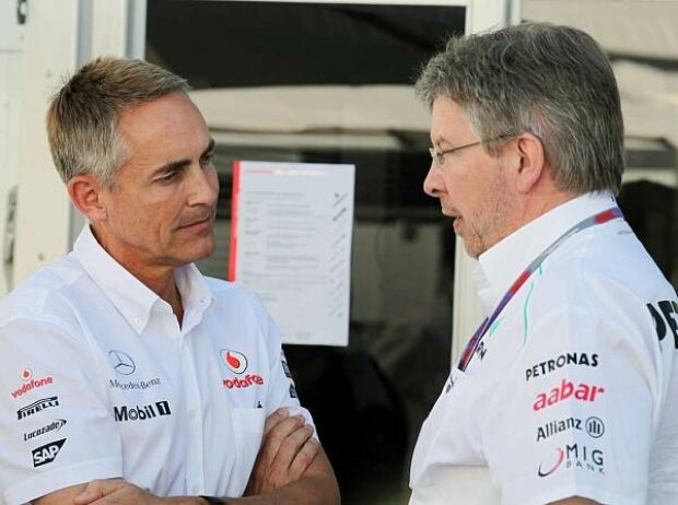Titel-Bild zur News: Martin Whitmarsh (Teamchef, McLaren), Ross Brawn (Mercedes-Teamchef)