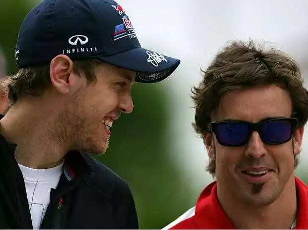 Titel-Bild zur News: Sebastian Vettel, Fernando Alonso