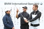 Bruno Spengler (Schnitzer) und Martin Tomczyk (RMG) mit Martin Kaymer