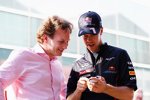 Sebastian Vettel (Red Bull) und Christian Horner (Red-Bull-Teamchef) 