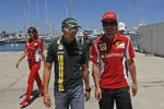 Heikki Kovalainen (Caterham) und Fernando Alonso (Ferrari) 