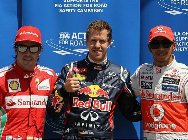 Titel-Bild zur News: Fernando Alonsom Sebastian Vettel, Lewis Hamilton