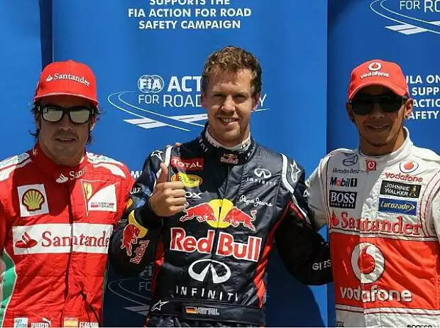 Fernando Alonsom Sebastian Vettel, Lewis Hamilton Titel-Bild zur News: Fernando Alonsom Sebastian Vettel, Lewis Hamilton